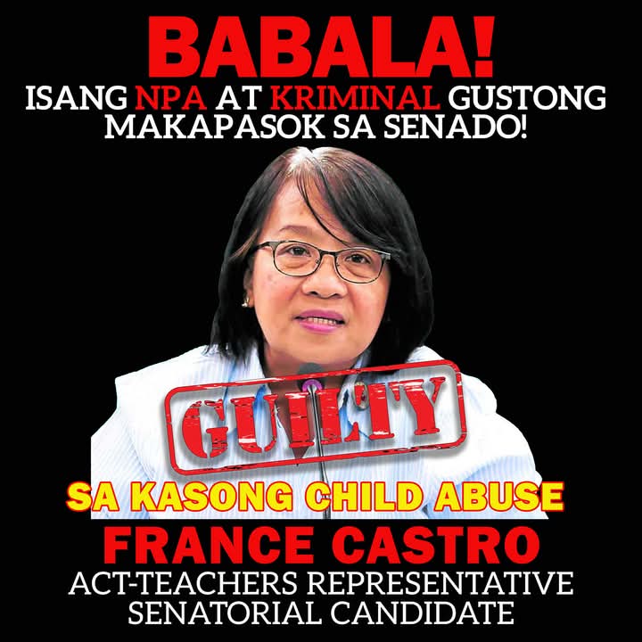 fierceLady08's tweet photo. ACT TEACHERS PARTYLIST REPRESENTATIVE
At gusto pa talagang umupo sa senado ng NPA at kriminal na to!
#NoToCPPNPANDF https://t.co/VZMO7TShsm