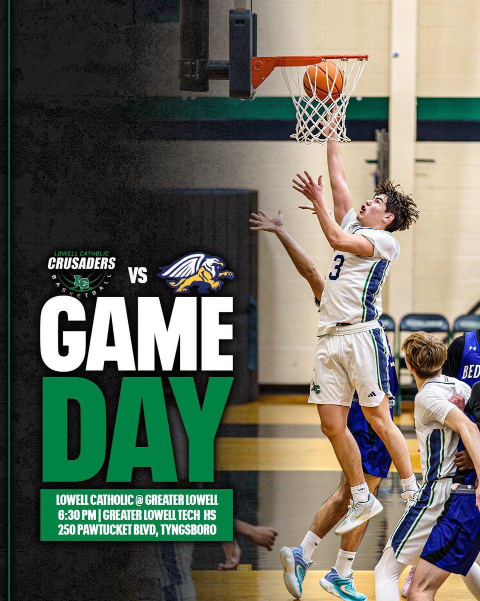 Danny Priest (@dpriest3) on Twitter photo LC on the road for our final CAC game of the season📍<a href="/Mokenseff/">Seth Dobson</a> <a href="/_ryanwalker1/">ryan walker</a> <a href="/coachventura13/">Anthony ventura</a> <a href="/CACBoysHoop/">CAC Boys Basketball</a> <a href="/LC_CrusadersAD/">Lowell Catholic Athletics</a> <a href="/mukala_K/">Mukala Kabongo 🇨🇩</a>
🆚 Greater Lowell Tech
⏰ Freshman 3:30pm, JV 5:00pm, Varsity 6:30pm
📍 Greater Lowell Tech
One team, one goal 💯 #Crusaders #LCvsEveryone LC on the road for our final CAC game of the season📍<a href="/Mokenseff/">Seth Dobson</a> <a href="/_ryanwalker1/">ryan walker</a> <a href="/coachventura13/">Anthony ventura</a> <a href="/CACBoysHoop/">CAC Boys Basketball</a> <a href="/LC_CrusadersAD/">Lowell Catholic Athletics</a> <a href="/mukala_K/">Mukala Kabongo 🇨🇩</a>
🆚 Greater Lowell Tech
⏰ Freshman 3:30pm, JV 5:00pm, Varsity 6:30pm
📍 Greater Lowell Tech
One team, one goal 💯 #Crusaders #LCvsEveryone