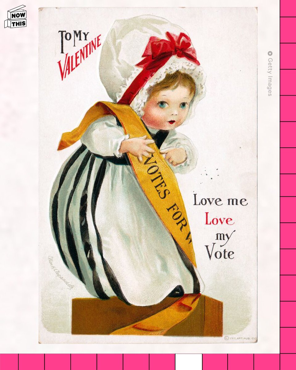 Will you be my Valentine (and support my rights too?)

During the suffragist era, from the mid-1800s until the 19th Amendment’s ratification in 1920, supporters of women's right to vote used holidays like Valentine’s Day to rally for their cause. Because let’s be real, nothing is