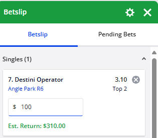 GreyhoundBanjo's tweet image. Angle Park Race 6 Trap 7 Top2 - Disponível na Gamdom e Betwinner (Brasil) #angleparkdogs #aussiedogs #corridasdegalgos #apostas #greyhoundracing