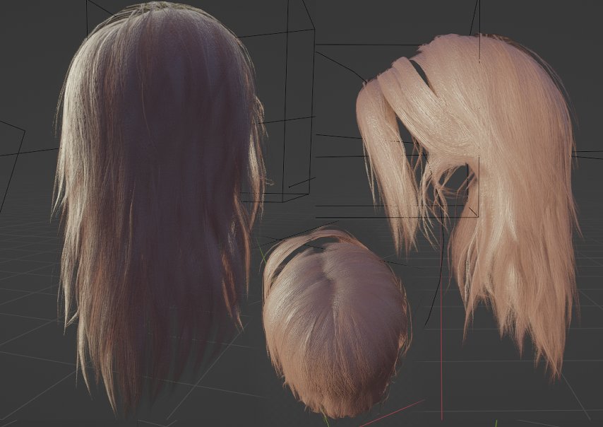 HowWolfDesign's tweet image. El motivo principal por el que mis juegos tienen un aspecto estilizado es por la dificultad de hacer pelo realista, con el tiempo he ido mejorando con la técnica hair card.
El resultado me gusta mucho, ahora solo tengo que crear un shader en unity que se parezca al de blender.