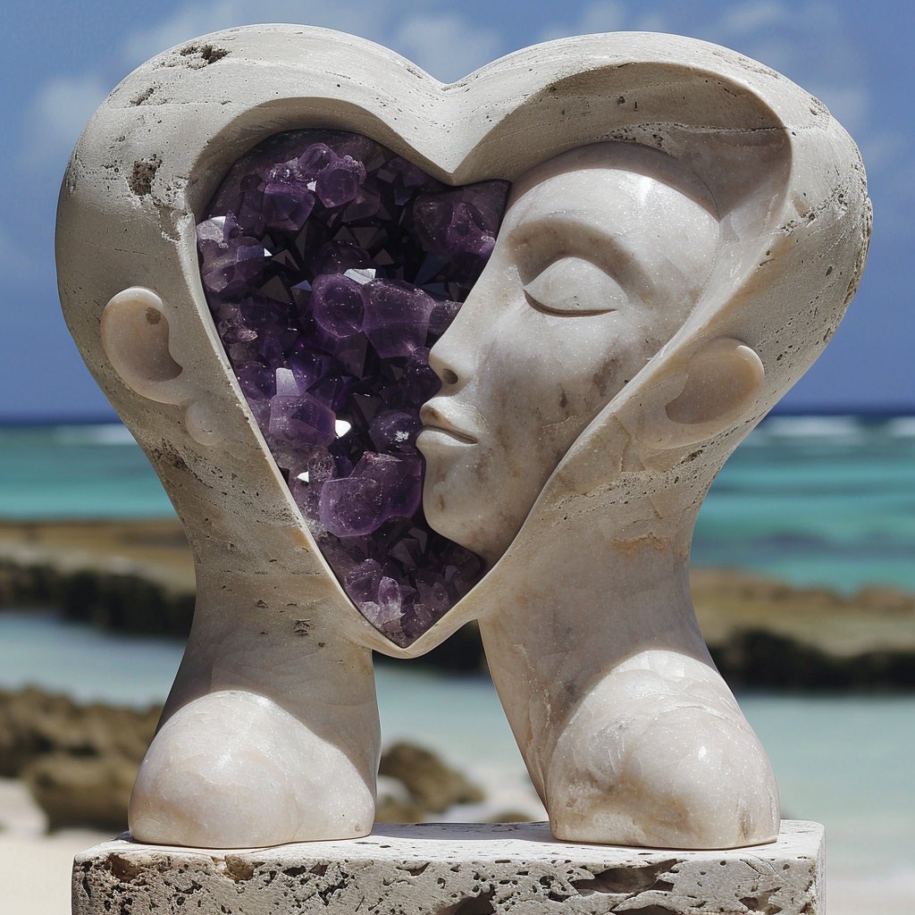 Happy Valentine’s Day💕✨ 
Which one is your favorite 1,2,3,4 or 5?

“If love had a form, it would be carved in marble and glowing with amethyst light. ✨

#DivineLove #ValentinesVibration #CrystalSculpture #LoveIsArt #valentinesday #valentine #valentines2025 #happyvalentinesday