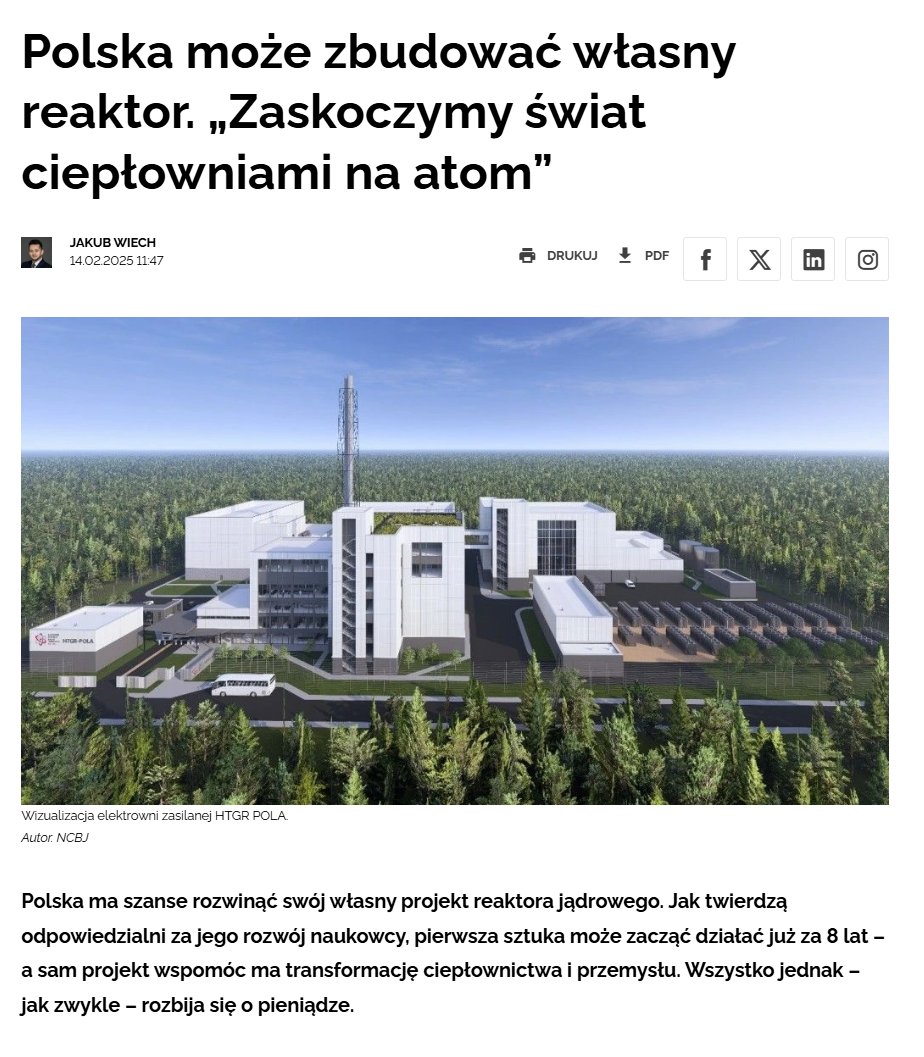 sjanus_pl's tweet image. Jak informuje @Energetyka_24 w powietrzu wisi temat budowy polskiego reaktora atomowego typu HTGR. Reaktor ten to pierwszy tego typu projekt na świecie, który wesprzeć może polskie ciepłownictwo i przemysł. 

HTGR-POLA to projekt polskich uczonych, bazujący na projekcie High…