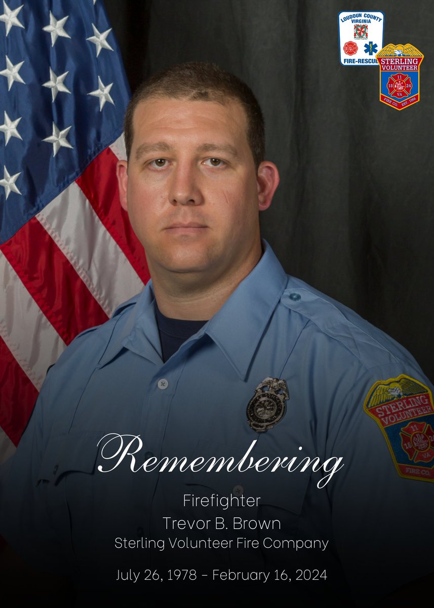 π³πππ
πππ ππππ πΉπππππ (@loudounfire) on Twitter photo Today, we remember FF Trevor Brown of <a href="/SterlingFire/">Sterling VFC</a> (SVFC). FF Brown lost his life in the line of duty during a catastrophic home explosion in Sterling on the evening of Fri., 2/16/24. FF Brown joined the SVFC in May 2016 & was assigned to the Friday night crew. <a href="/Chief600KJ/">Keith Johnson</a> Today, we remember FF Trevor Brown of <a href="/SterlingFire/">Sterling VFC</a> (SVFC). FF Brown lost his life in the line of duty during a catastrophic home explosion in Sterling on the evening of Fri., 2/16/24. FF Brown joined the SVFC in May 2016 & was assigned to the Friday night crew. <a href="/Chief600KJ/">Keith Johnson</a>