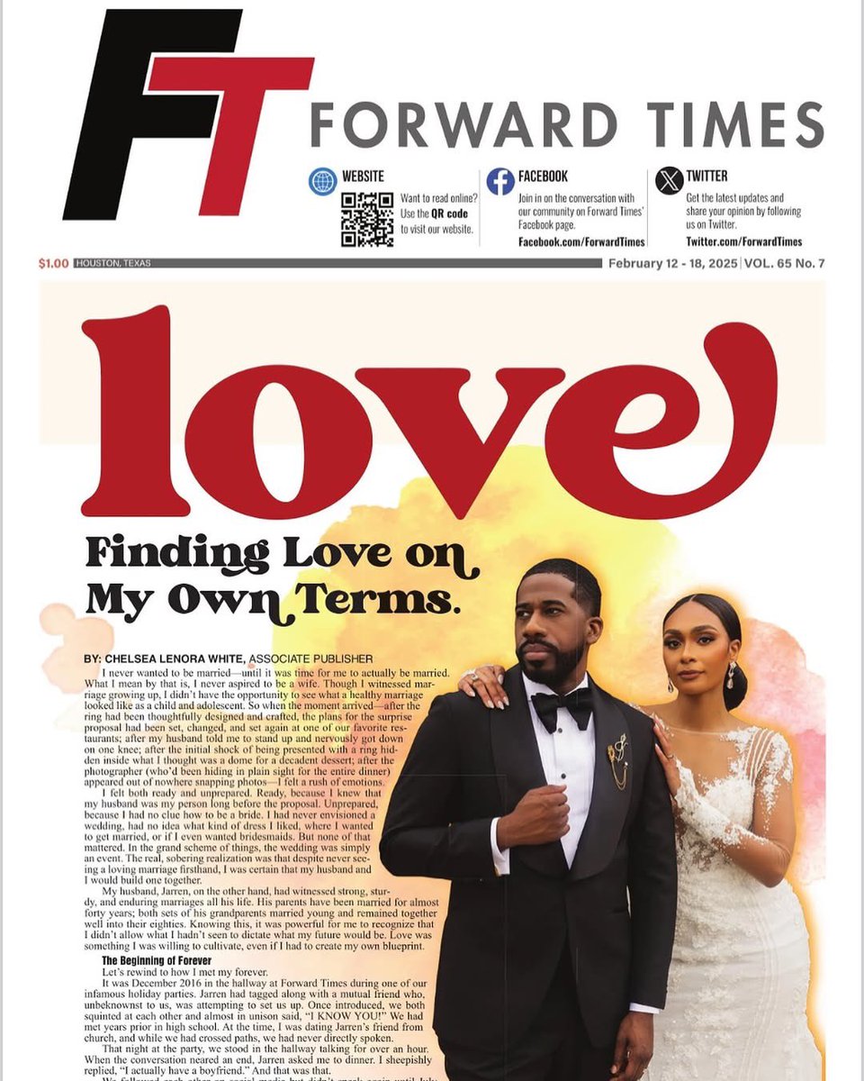 Our AP <a href="/sincerelylenora/">LENORA</a> shared her unique love story with @jarrensmall on the cover of this week’s LOVE special edition.  In her latest editorial, she shares how she redefined what love means on her own terms.

forwardtimes.com/editorial/find…

#ForwardTimes #ValentinesDay