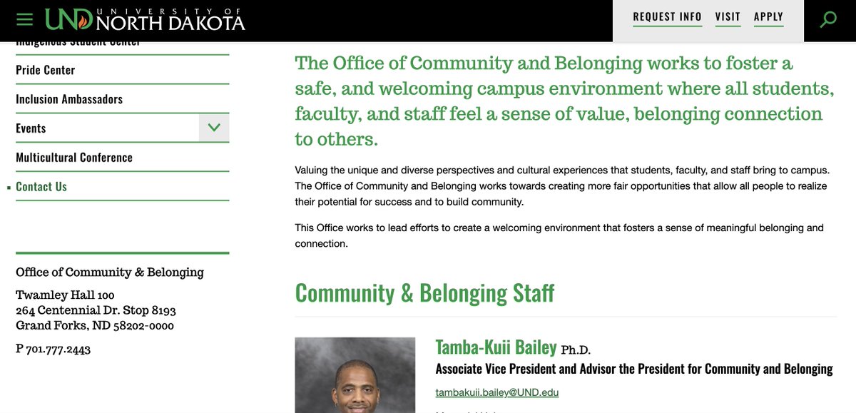 HypocrisyXposer's tweet photo. @UofNorthDakota did not get rid of their DEI program....they just rebranded it to an "office of community &amp; belonging." 

As @libsoftiktok said - rebranding DEI is still DEI and violates Trump’s EOs. https://t.co/ho4FyFONld