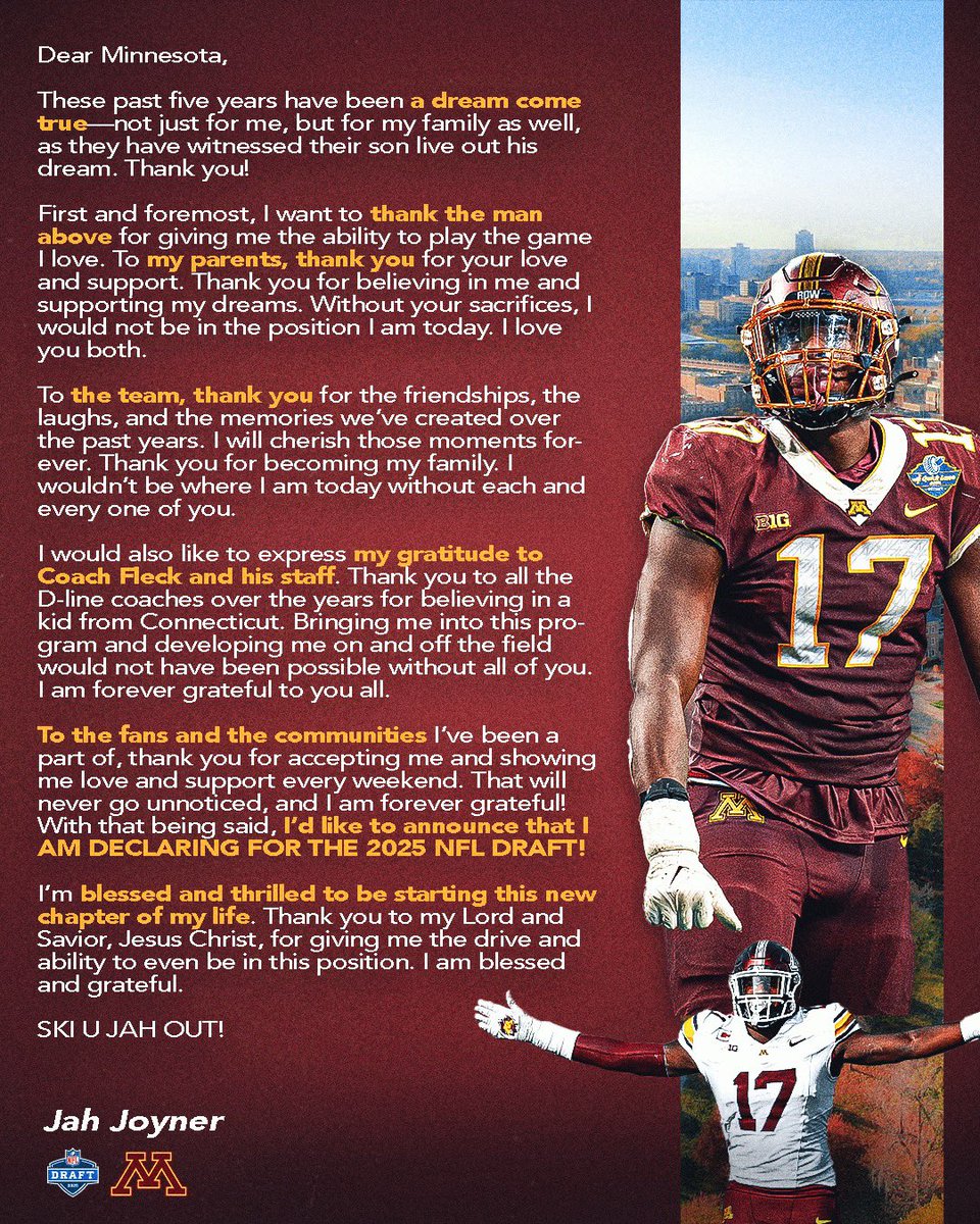 Jah (@jahjoyner2) on Twitter photo Late but appreciate the people who got me here! Much love #CT #TheHatterWay #MN #UMN Late but appreciate the people who got me here! Much love #CT #TheHatterWay #MN #UMN