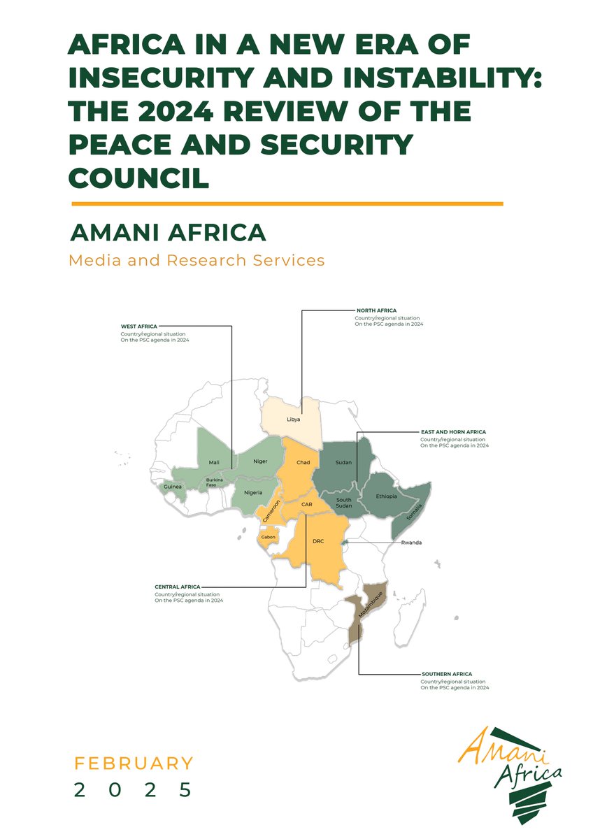 africa_amani's tweet image. 📢Breaking: Our signature annual publication that accompanies the submission by the #PSC of its Report on its Activities and the State of #Peace and #Security in Africa to the AU Assembly warns a new era of insecurity and instability is underway in #Africa with rise in the number…