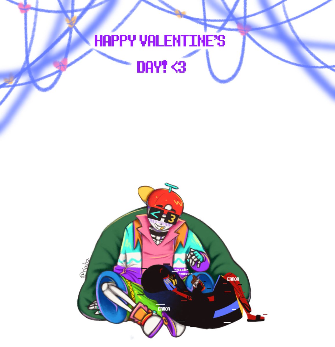 HAPPY VALENTINES DAY TO EVERYPONY
#ValentinesDay #errorfresh #undertaleAU