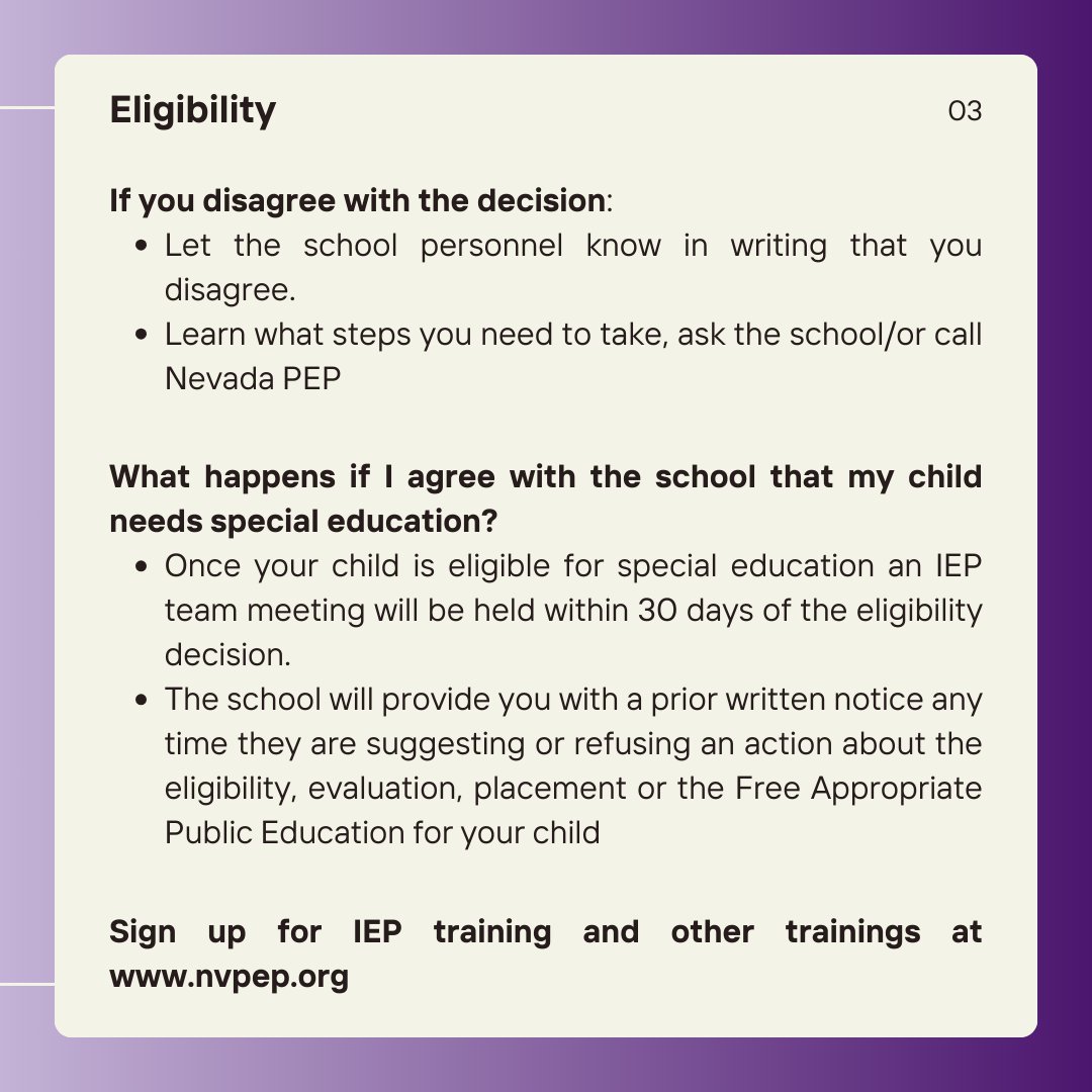 NevadaPEP's tweet photo. Special Education isn’t just about extra help—it’s a set of tailored services designed to meet your child’s unique needs. 📖 Scroll through to read more &amp; visit our website https://t.co/267E12WZBF 

#SpecialEducation #RelatedServices #IEP #InclusiveEducation #SpecialNeedsSupport https://t.co/DFuEwc4oB0