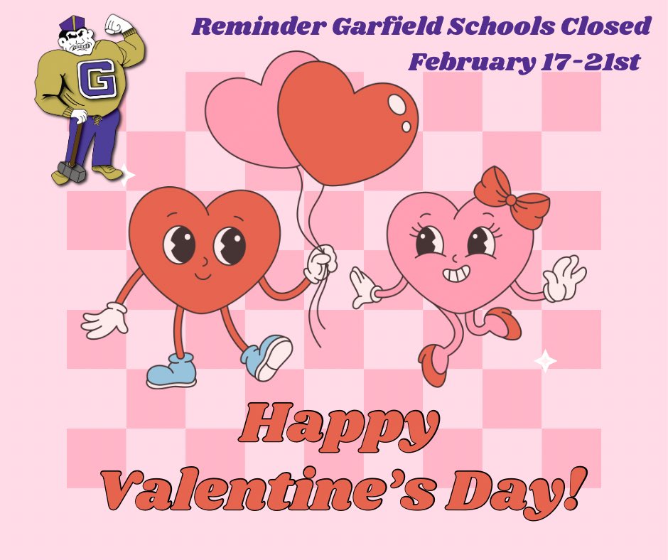 GarfieldNJSchools (@garfieldnjschls) on Twitter photo Happy Valentine’s Day! Reminder the Garfield School District is closed for winter break next week. <a href="/GarfieldSuper_/">Dr. Richard Tomko</a> <a href="/Principal_GHS/">Garfield High School</a> <a href="/GarfieldMS_NJ/">Garfield Middle School</a> <a href="/GarfieldPDNJ/">Garfield Police Department</a> Happy Valentine’s Day! Reminder the Garfield School District is closed for winter break next week. <a href="/GarfieldSuper_/">Dr. Richard Tomko</a> <a href="/Principal_GHS/">Garfield High School</a> <a href="/GarfieldMS_NJ/">Garfield Middle School</a> <a href="/GarfieldPDNJ/">Garfield Police Department</a>