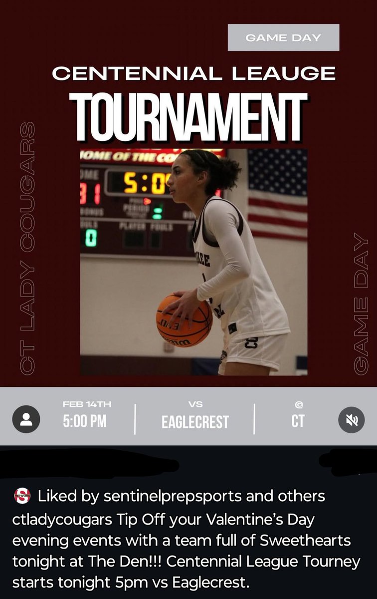 Another game. I can't wait.... 
<a href="/CTLadyCougars/">Cherokee Trail Girls Basketball</a> <a href="/CTHSConnect/">Cherokee Trail H.S.</a> <a href="/aurorasports/">Sentinel Prep Sports</a> <a href="/girlsbballco/">GIRLS BASKETBALL COLORADO</a> <a href="/hoopstracker/">Hoopstracker</a> <a href="/NAUWomensHoops/">NAU Women's Basketball</a> <a href="/PGHColorado/">Prep Girls Hoops Colorado</a>