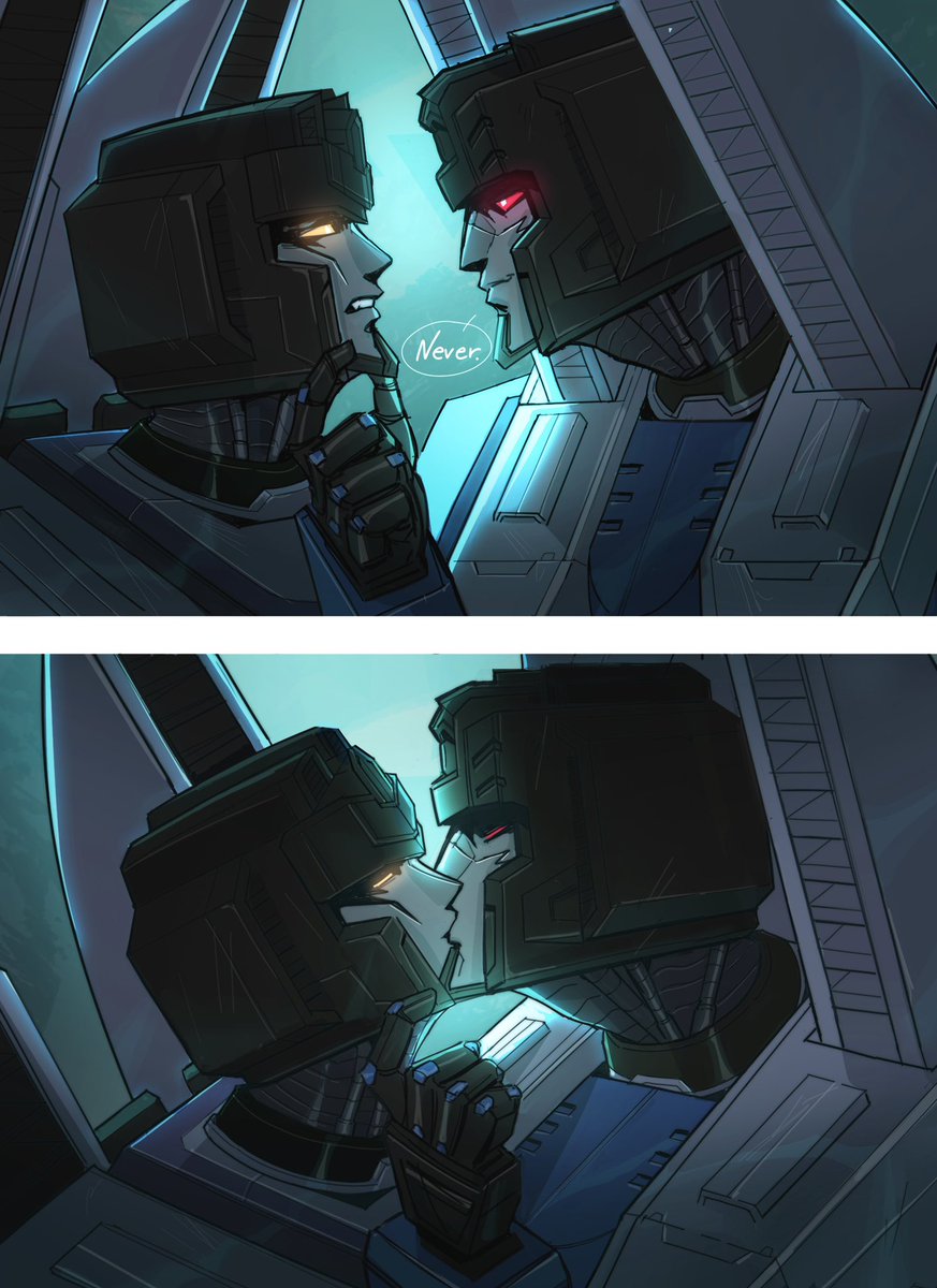Skywarp: ´Did I disappoint you?’
TC: ‘…Never. Was it something I said to make you feel like you’re a burden?´

A very happy Valentine’s Day to them, to everyone and my fellow Skybound survivors 💖

#Thunderwarp #transformers #Maccadam