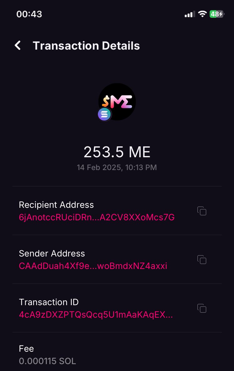 Teşekkürler <a href="/MagicEden/">Magic Eden 🪄</a>. Sizlerde kontrol edebilirsiniz. $ME airdrobunda talep edilmeyen tokenler stakerlara dağıtılmış. Banada 253 $ME gelmiş. Anlık 450$ yapıyor. Solana ağı yine harşlıklarımızı eksik etmiyor.