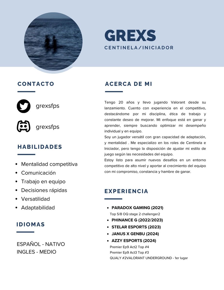grexsfps's tweet image. Después de un tiempo de descanso, vuelvo a estar F/A.
Me desempeño siendo centinela/iniciador, buscando opciones de premiere (invite) / VCL.
dm para más info
❤️y🔁se aprecian :)