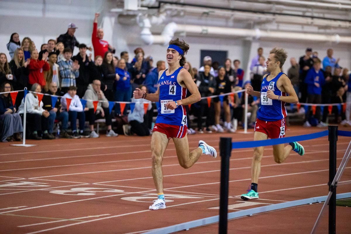 Kansas Track & Field x Cross Country (@kansastfxc) on Twitter photo Welcome to the sub-4 club, <a href="/tanmantalley/">Tanner Talley</a> 🥳
Tanner ran 3:58.96 to win his mile heat at the BU David Hemery Valentine Invitational!
#RockChalk Welcome to the sub-4 club, <a href="/tanmantalley/">Tanner Talley</a> 🥳
Tanner ran 3:58.96 to win his mile heat at the BU David Hemery Valentine Invitational!
#RockChalk