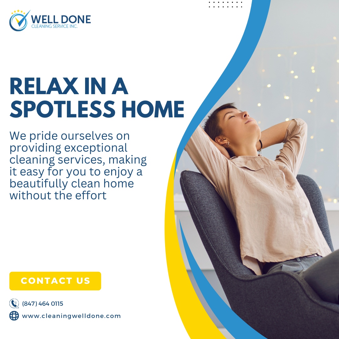 WellDoneCleaned's tweet image. We take pride in delivering top-notch cleaning services. Enjoy the peace of mind that comes with a beautifully clean space—without the stress of handling it yourself.

📱 Call us at (847) 464 0115 or send an 📧 email to sophie@cleaningwelldone.com

#welldonecleaningservice