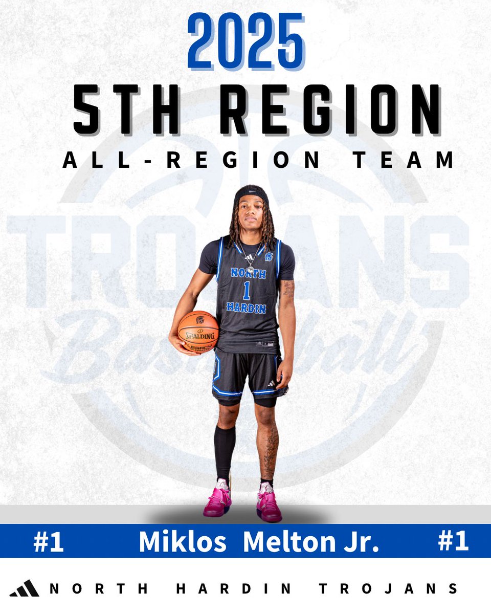 ⚪️🔵Senior Guard Junior Melton has been selected for the 5th Region Coaches All Region Team🔵⚪️

Trojan Nation, help us congratulate Junior on his well earned achievement 💙

#TrojanWay #TrojanCulture