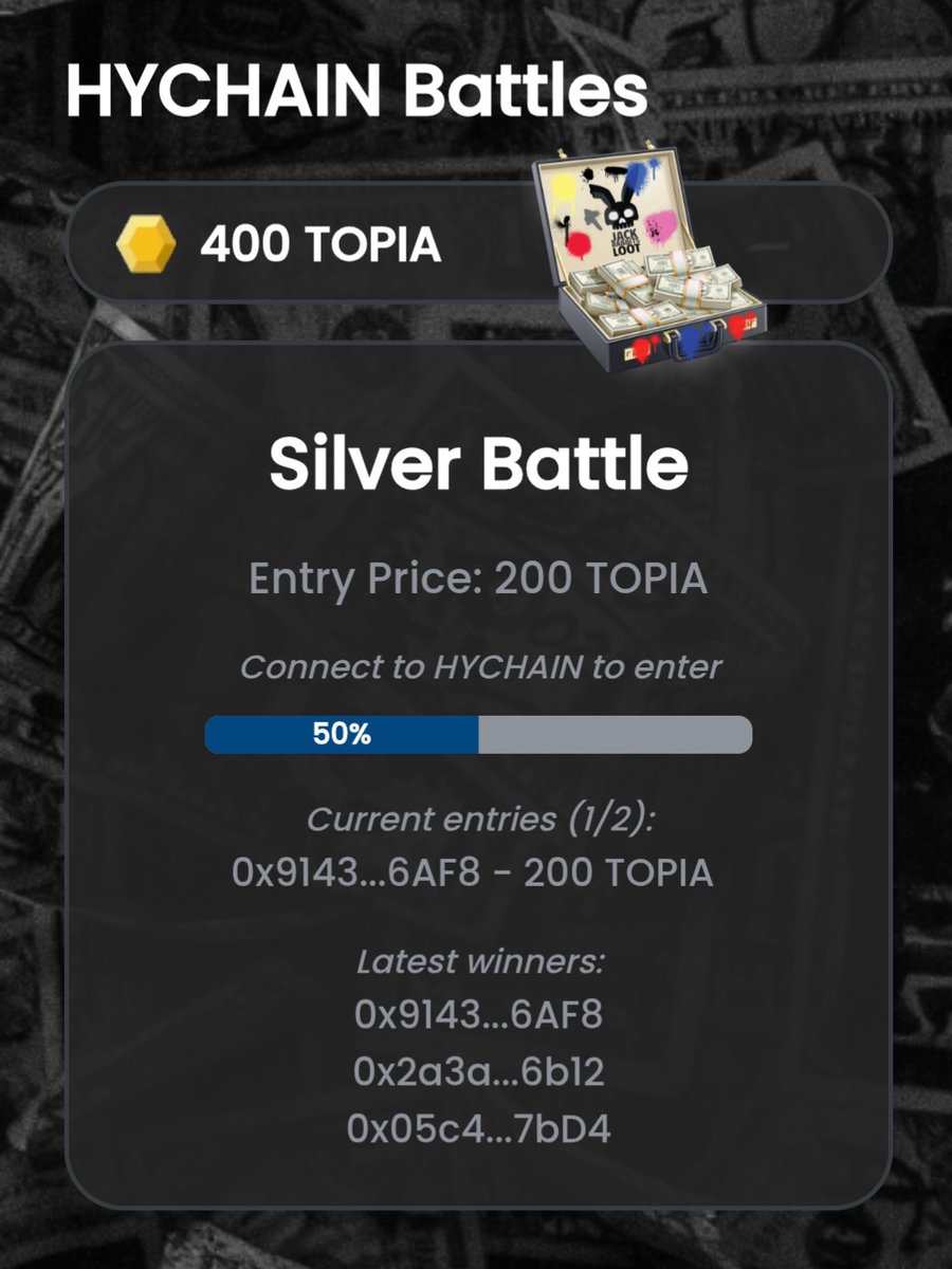 Jack Rabbits Loot ๐ (@jackrabbitsloot) on Twitter photo ๐ฐ Introducing Jack Rabbits Lottery on HYCHAIN! Grab your $TOPIA ticket for a shot at the jackpot, exclusive NFTs, & future rewards. One lucky outlaw takes all! ๏ฟฝ๐ธ Join the heist: lottery.jackrabbitsloot.com/hychain #hychain <a href="/HYCHAIN_GAMES/">HY Foundation</a> ๐ฐ Introducing Jack Rabbits Lottery on HYCHAIN! Grab your $TOPIA ticket for a shot at the jackpot, exclusive NFTs, & future rewards. One lucky outlaw takes all! ๏ฟฝ๐ธ Join the heist: lottery.jackrabbitsloot.com/hychain #hychain <a href="/HYCHAIN_GAMES/">HY Foundation</a>
