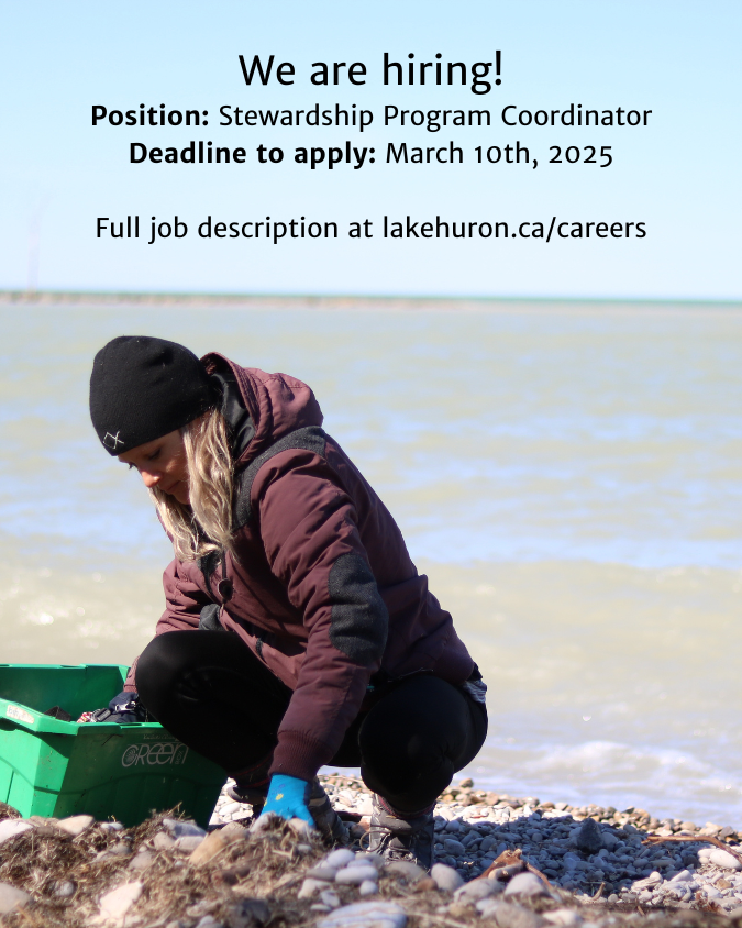 We are looking for a Stewardship Program Coordinator!
​
Deadline to apply is March 10th, 2025.
Visit lakehuron.ca/careers (link in bio) for full job description and how to apply.