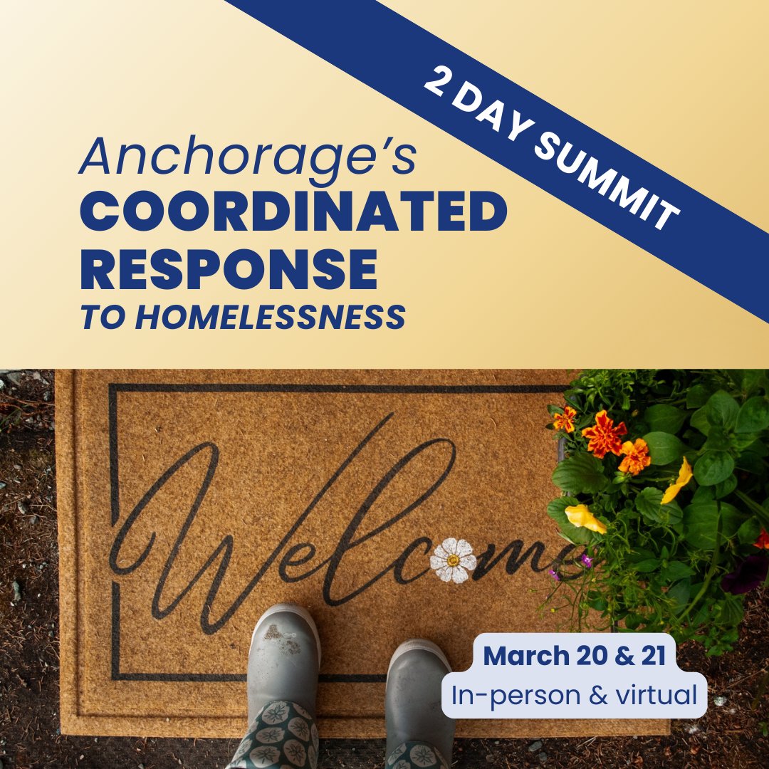 🏠Join us at our upcoming Summit on Anchorage's Coordinated Response to Homelessness.

💥Register for one day or both days (requires two separate registrations, but it's quick and easy!).

👉Learn more and register: muni.org/Departments/As…

#ANCSummitHomelesssness