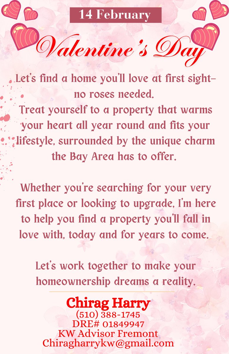 ChiragHarry's tweet photo. #happyvalentinesday #bayarearealestate

❤️❤️❤️❤️❤️❤️❤️❤️❤️ ❤️❤️❤️❤️❤️
Ready to open your heart to a new address? 
Let me help you find the perfect match.

❤️❤️❤️❤️❤️❤️❤️❤️❤️❤️❤️❤️❤️❤️ https://t.co/RhCvLms16L
