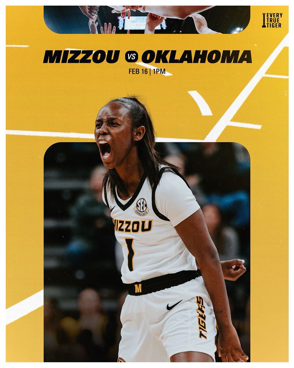 Every voice counts. Every cheer matters. Let's pack Mizzou Arena Sunday!
Sunday, February 16
1:00pm CT
Mizzou Arena