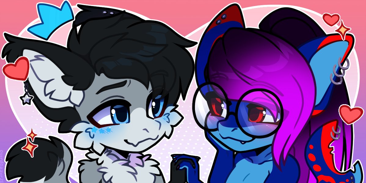 💝V-DAY YCHs 💝 
p.4

for <a href="/HellHathor/">💙 𝘏𝘦𝘭𝘭𝘏𝘢𝘵𝘩𝘰𝘳 🌸</a> , @MarshyPup , <a href="/kitsunespirit34/">Kai</a> and @Lumetric 💕

#furryart #furry #ychcommission