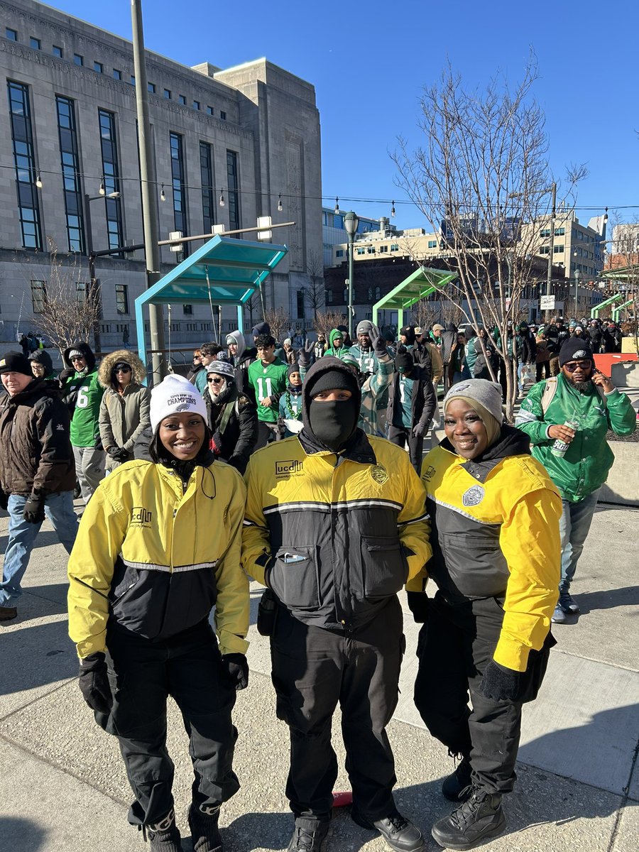 Go Birds! Ambassador team doing a great job keeping people safe headed to parade!