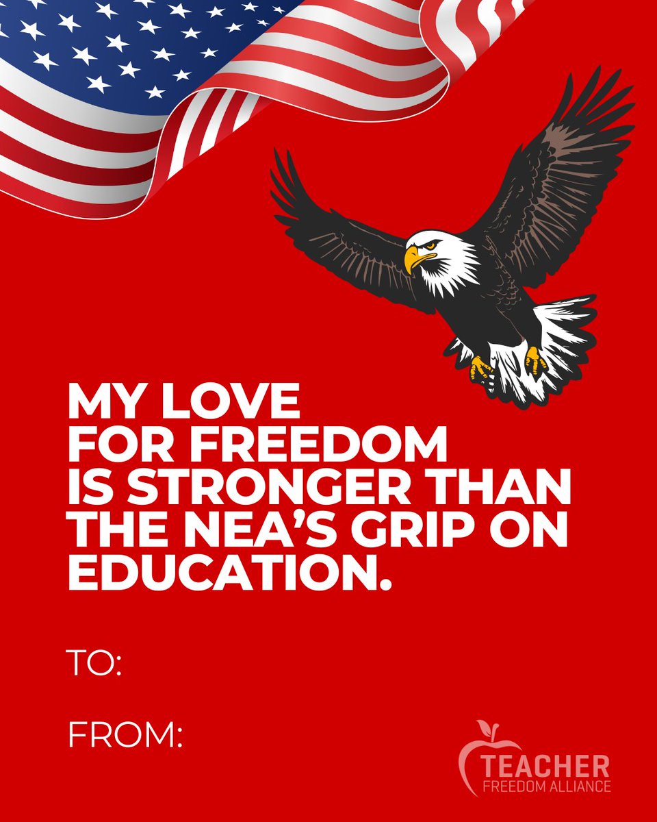 Freedom4Teachrs's tweet image. This Valentine’s Day, let’s celebrate teacher freedom, student success, and breaking up with bad policies. 🚩💔 #TeacherFreedom #ValentinesDay #EdReform