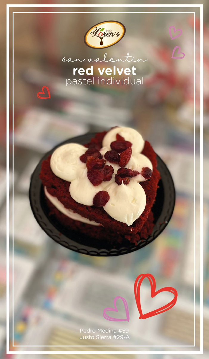 tepaenlinea's tweet photo. ✨Loren's Pasteleria✨
💕Este San Valentín ven y prueba nuestros dulces postres de amor 💝🍰🎂
📍 Justo Sierra #29 
☎️ 378 116 02 31
📍 Pedro Medina #59 
☎️ 378 102 43 91
🛵Contamos con servicio a domicilio empresa externa a Lorens 
( costo extra ) 
#corazones https://t.co/pxCXMrECkv
