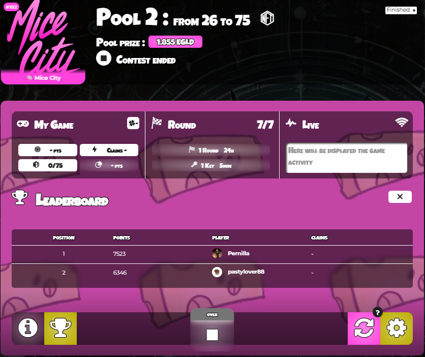 xAntsGame's tweet photo. 🚀 The @MiceCityClub  contest is over! 🚀

@PulsarMvX send 10000 BOD to 200 retweet

Our winners battled it out for 7 intense rounds and walked away with @xAntsGame  exclusive NFTs and #RARE Token! 🎉🐭

The competition was fierce, the excitement was real! ⚡🔥

Want to be part of the next adventure and claim epic rewards? Join us and put your NFTs to good use - don't let them your @MooiarNFT  gathering dust! 💎

#NFTGaming #PlayToEarn #MiceCity #Web3Gaming