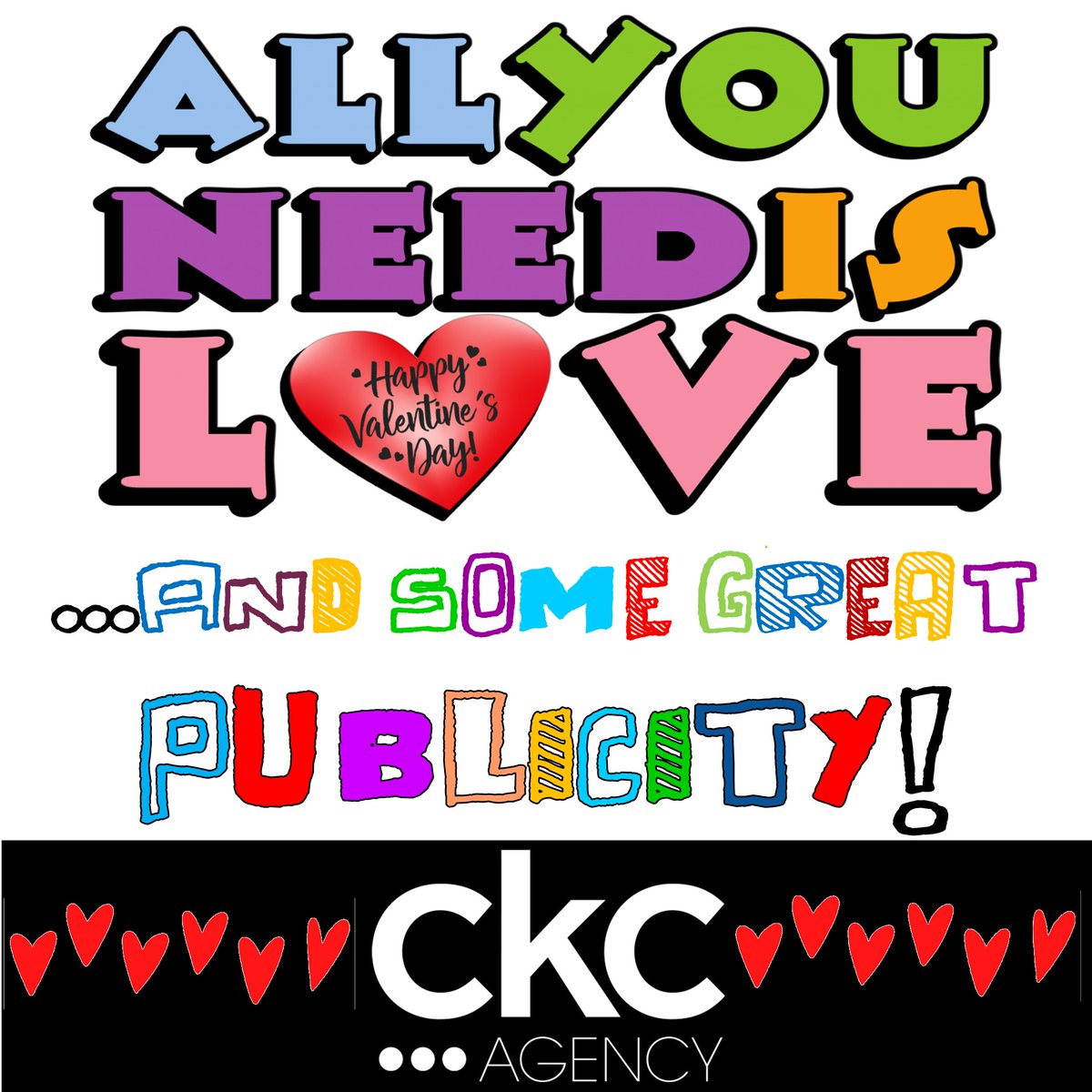 Happy Valentine’s Day from all of us at #CKCAgency! #PRlove #publicitylove