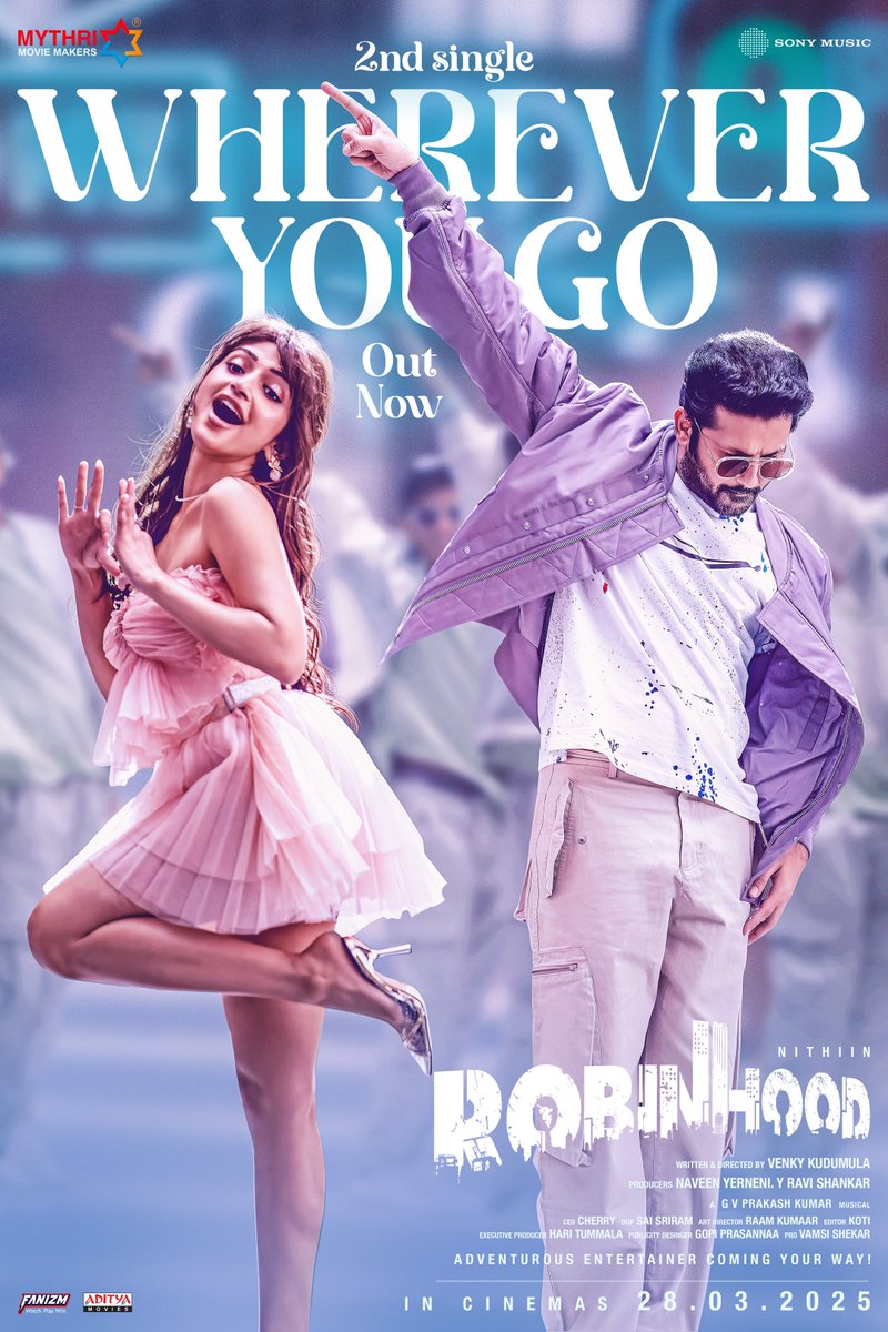 Sreeleela (@sreeleela14) on Twitter photo Enjoyed every moment of grooving to this song! ❤️❤️
Hope you all felt the same vibe while listening to it! 🫶🏻🫶🏻
#Robinhood second single #WhereverYouGo out now 💓
▶️ youtu.be/l3OExGWkFk0
A <a href="/gvprakash/">G.V.Prakash Kumar</a> musical
Sung by <a href="/ArmaanMalik22/">ARMAAN MALIK</a>
Lyrics by <a href="/kk_lyricist/">krishna kanth</a>
Choreography by Enjoyed every moment of grooving to this song! ❤️❤️
Hope you all felt the same vibe while listening to it! 🫶🏻🫶🏻
#Robinhood second single #WhereverYouGo out now 💓
▶️ youtu.be/l3OExGWkFk0
A <a href="/gvprakash/">G.V.Prakash Kumar</a> musical
Sung by <a href="/ArmaanMalik22/">ARMAAN MALIK</a>
Lyrics by <a href="/kk_lyricist/">krishna kanth</a>
Choreography by