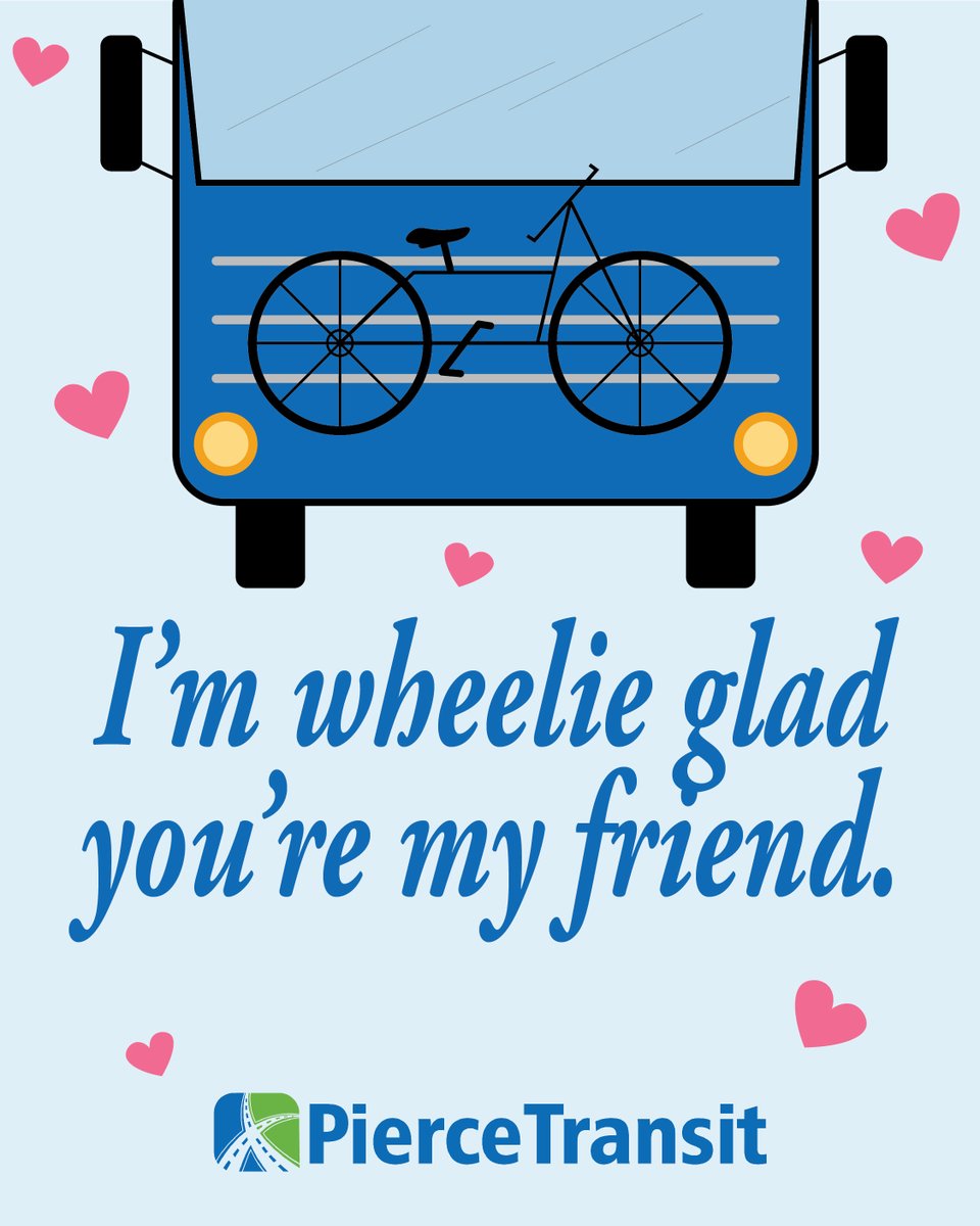 PierceTransit's tweet image. Happy Valentine's Day from Pierce Transit! 💕