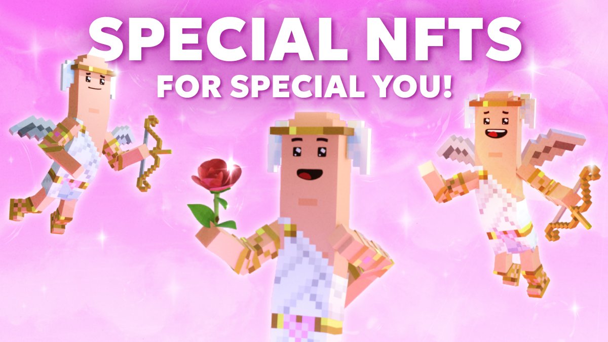 ChainersGame's tweet photo. 💙LIMITED SPECIAL VALENTINES #NFT SETS💜 are live! 📍

During these days of pure love, you will be able to get time-limited ⏰ #NFT sets:

💗 Pink Plush Set — this cutie can be snagged by participating in the pinned X post
👼 Love Messenger — open your Daily Rewards on Chainers website to earn it ONLY FOR THE EVENT DURATION, until 17th Feb!

The love week will come to its end and sets will be gone! 😮
So, don't you 🫵 dare to miss them out! Make your collection even more ✨rare✨!

Drop your Chainer in new set to flex it in da comments! 💬