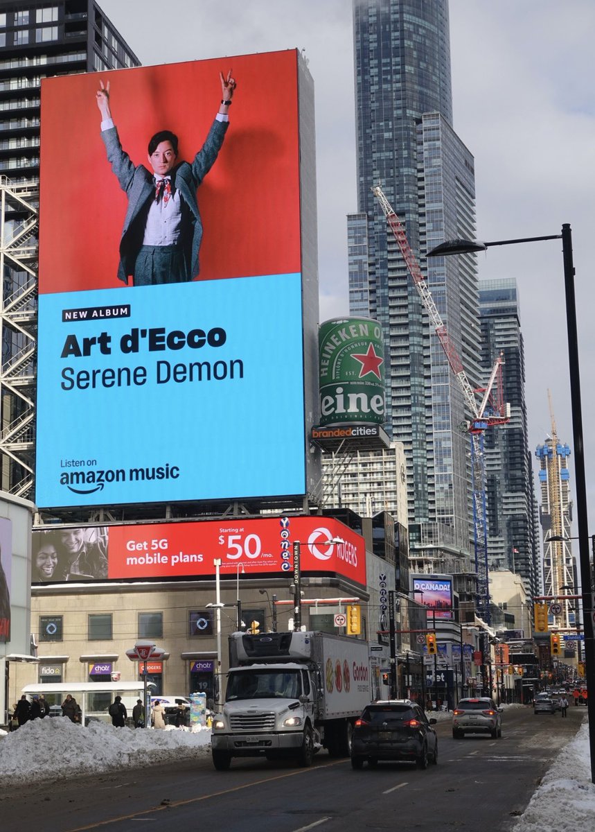 Art d'Ecco (@artdeccomsic) on Twitter photo It’s a big day (literally!)
Serene Demon was mine for nearly two years, and now it’s yours too.
Too many names to thank and feelings to process right now, but that’ll come in due time.
Shout out to <a href="/amazonmusic/">Amazon Music</a> for throwing me up on this giant billboard ✌🏻☮️ It’s a big day (literally!)
Serene Demon was mine for nearly two years, and now it’s yours too.
Too many names to thank and feelings to process right now, but that’ll come in due time.
Shout out to <a href="/amazonmusic/">Amazon Music</a> for throwing me up on this giant billboard ✌🏻☮️