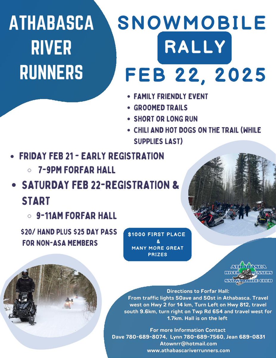 Some great events are coming up!  #VisitTheAthabascaRegion #LiveLifeOutside

Check our Events Calendar for details: athabascaregiontourism.ca/events/events-…