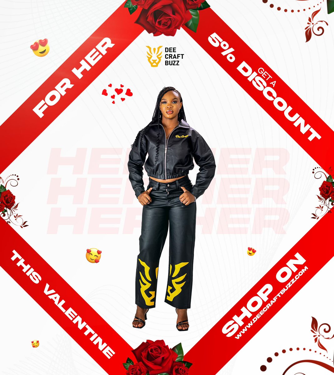 deecraftbuzz's tweet photo. Don’t let her catch you slipping this Valentine’s.
Get a Deecraftbuzz drip for her at a 5% discount.
Shop now on our website or send us a DM.
Offer valid till 16th February.
.
.
.
.
#Deecraftbuzz #DCBuzz #Clothingbrand #sneakers #Sneakersheads #sneakersaddict #fashion https://t.co/UIrwv19q0n