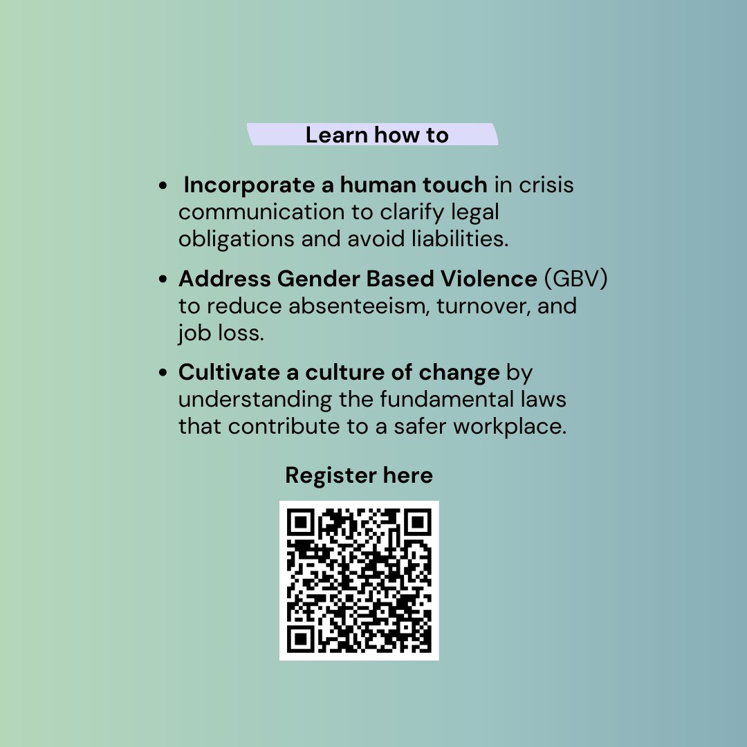 #Manitoba Businesses! Connect with us, in this virtual session to learn how addressing gender-based violence can benefit your business by reducing turnover, minimizing absenteeism, and cutting operational costs. 
📝 Start here: tinyurl.com/yts6nxp7 
#BusinessGrowth