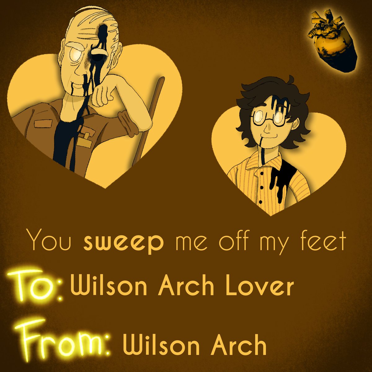 GammaRoomba's tweet photo. Happy Valentines Day! A very special delivery from the cycle to some lovely members of the community!! #BENDY #BATIM #BATDR #yumetwt @zinkattxck @shockarock @serenacomics https://t.co/YTc24otlA5