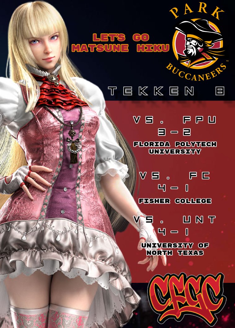 parkgesports's tweet photo. The Spring Tekken season has kicked off STRONG in @CFGC_gg! 2 weeks down, and our own @maatsunehiku is killing it! 🏴‍☠️🏴‍☠️🔥🔥 https://t.co/YmCCegAOsY