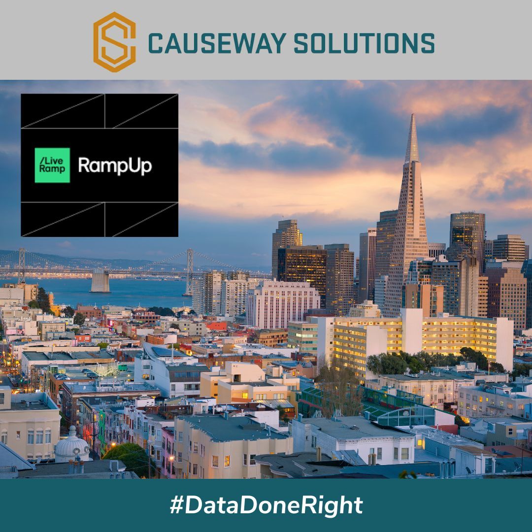 CausewaySol's tweet image. We’re excited to be at #RampUp in San Francisco, Feb 25-27! Our team will be on-site, engaging in conversations about the future of data-driven marketing. Looking forward to connecting and sharing industry insights!
