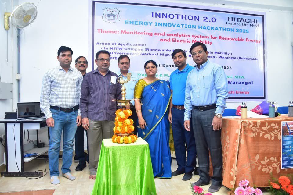 warangal_nit's tweet photo. 🚀 INNOTHON 2.0 Begins at NIT Warangal! 🌱⚡

The 30-hour Energy Innovation Hackathon funded by Hitachi Energy and organized by NIT Warangal kicked off today 
#INNOTHON2 #InnovationForSustainability #NITW #HitachiEnergy #GreenTech #nitw #nitwarangal https://t.co/qau8HIhmxC