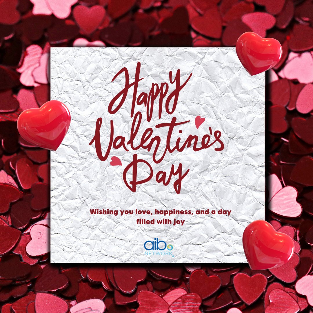 Happy Valentine’s Day! 💕 Wishing you a day filled with love, joy, and special moments with those who mean the most to you. Whether you're celebrating with a partner, friends, or family, may it be a day to remember! ❤️

#HappyValentinesDay  #SpreadTheLove #watchAIBTV #AIBNetwork