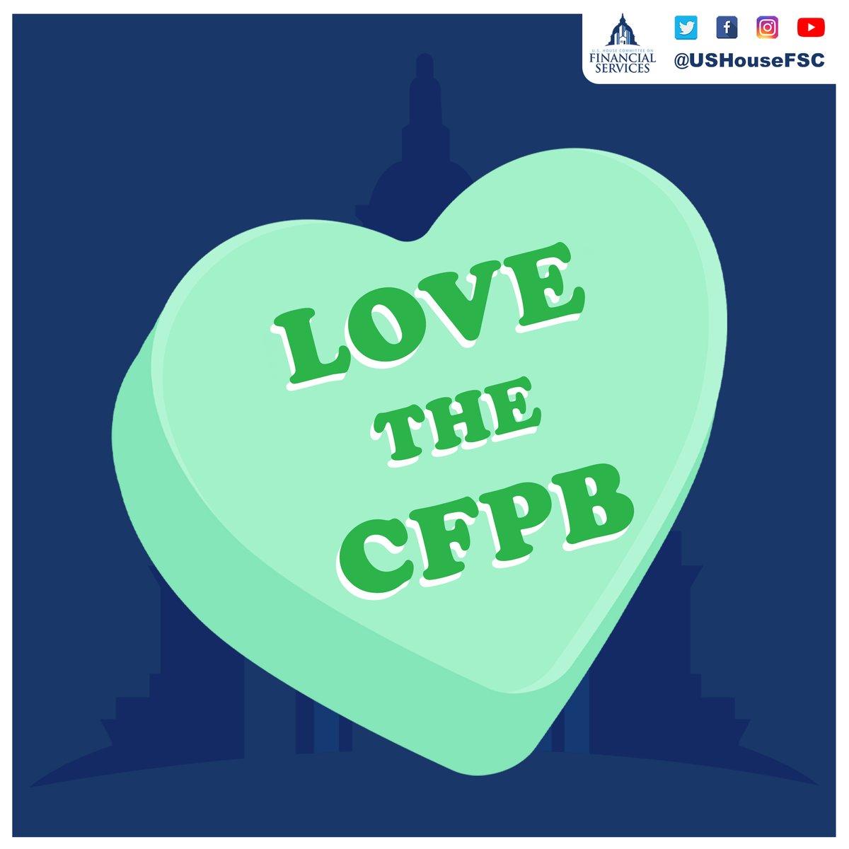 USHouseFSC's tweet photo. #Valentinesday2025 💘 FACT: 8️⃣1️⃣% of voters, both Republicans and Democrats, #LoveTheCFPB ❤️ and want the agency to continue its work.
Republicans, listen to your constituents and get Elon Musk's hands off the CFPB.

Share your #CFPBWorks 💘 story: https://t.co/dtTtVlQuWA https://t.co/xGCzG43Ppl