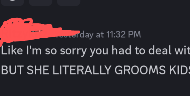 HazbinHitters's tweet photo. @charlooig @xSirensOceanx Imagine taking up for a person who got caught multiple times grooming kids, one of them being on cam as well 🖕🤣 https://t.co/VU0akSgs7f