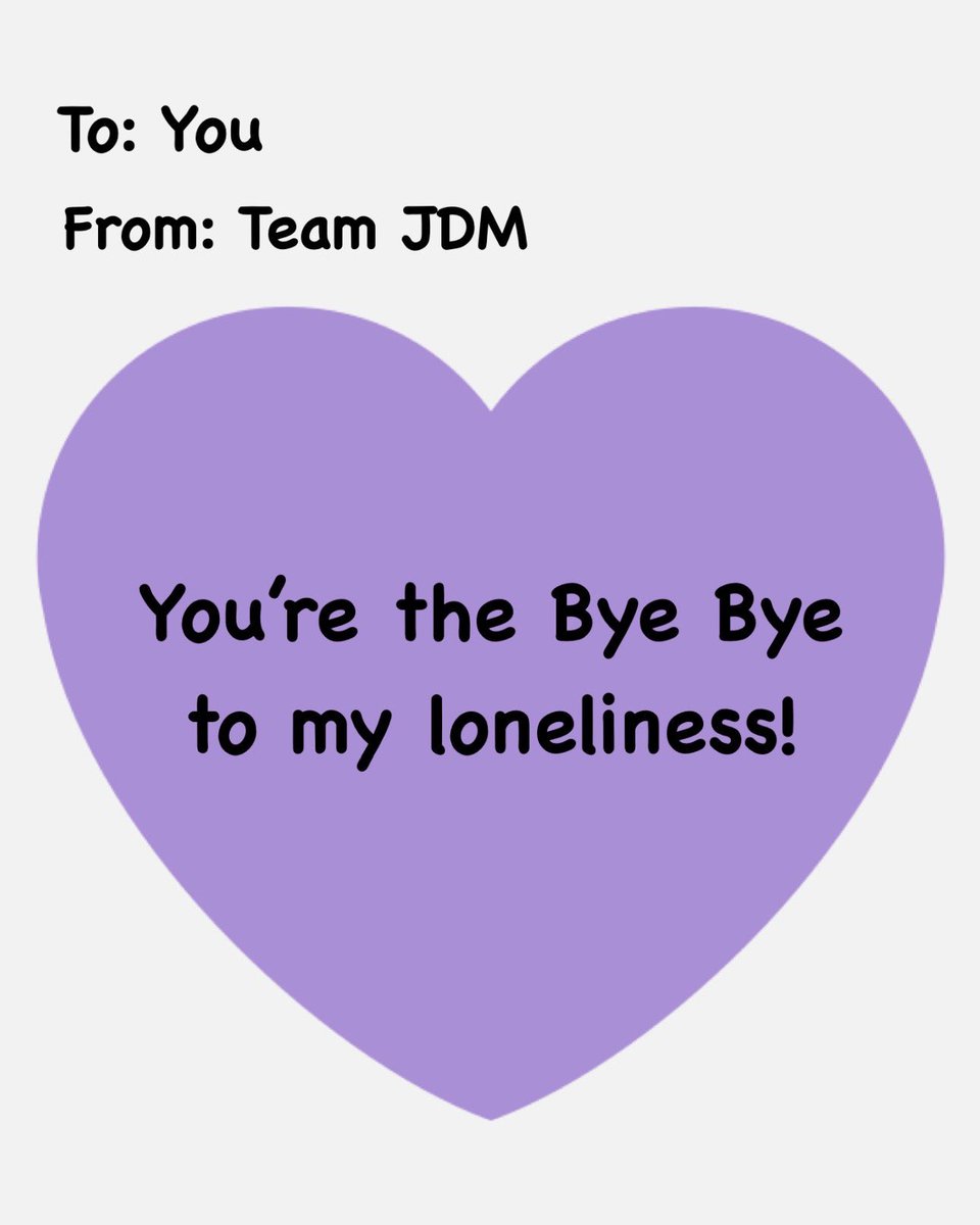 Forgot a #valentinesday card? #TeamJDM has you covered 💜! - Team JDM #valentines #valentinescards #jodeemessina