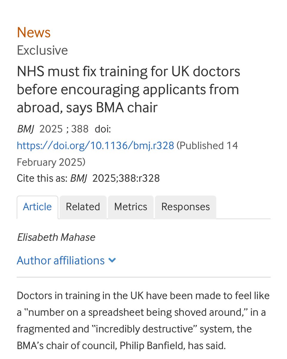 Did you know that 1000s of UK trained doctors are out of jobs?

Despite that, the NHS continues to employ doctors from WHO red list countries. This further worsens the dr unemployment catastrophe in the UK.

We already have UK doctors willing to work. Employ them <a href="/wesstreeting/">Wes Streeting</a>.