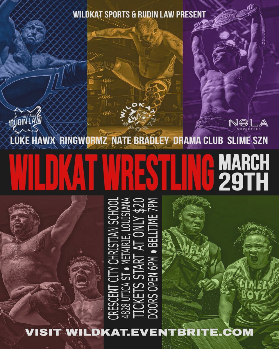 *OFFICIAL SHOW ANNOUNCEMENT*
WILDKAT SPORTS returns LIVE on SATURDAY, MARCH 29th!

TICKETS will be available FRIDAY, FEBRUARY 21st at NOON CT at WILDKAT.EVENTBRITE.COM
